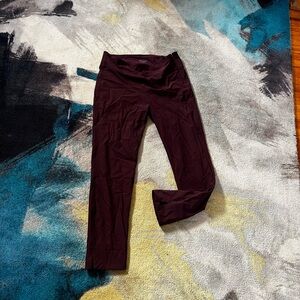Athleta Burgundy Wander Slim Ankle Pant